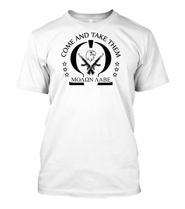 COME AND TAKE THEM MOLON LABE Eagle AR-15 Stars T-Shirt