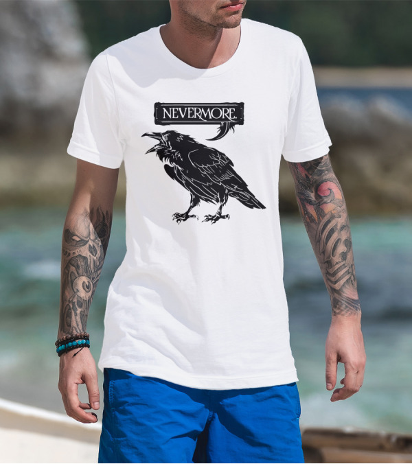 Nevermore Edgar Allan Poe Raven T-Shirt