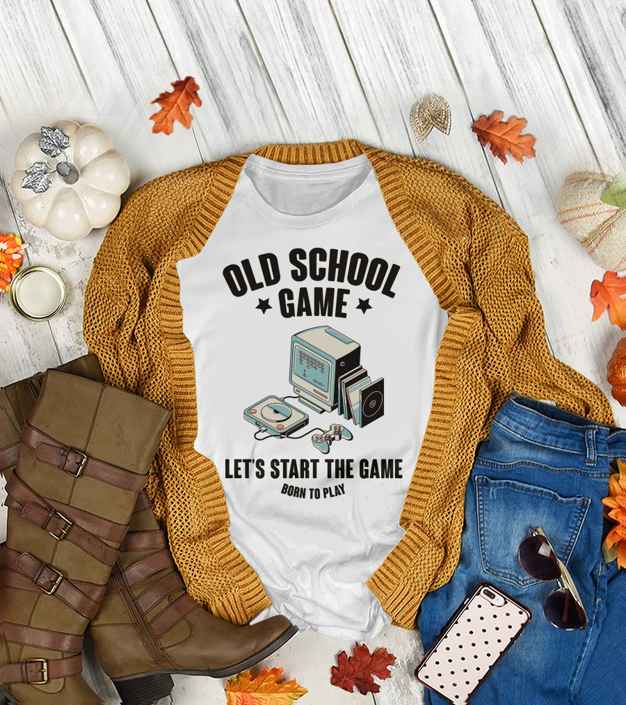 Old School Game Let's Start the Game Born to Play T-Shirt
