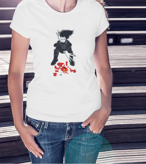 Edward Scissorhands Meets Tickle Me Emo Melancholy Encounter T-Shirt