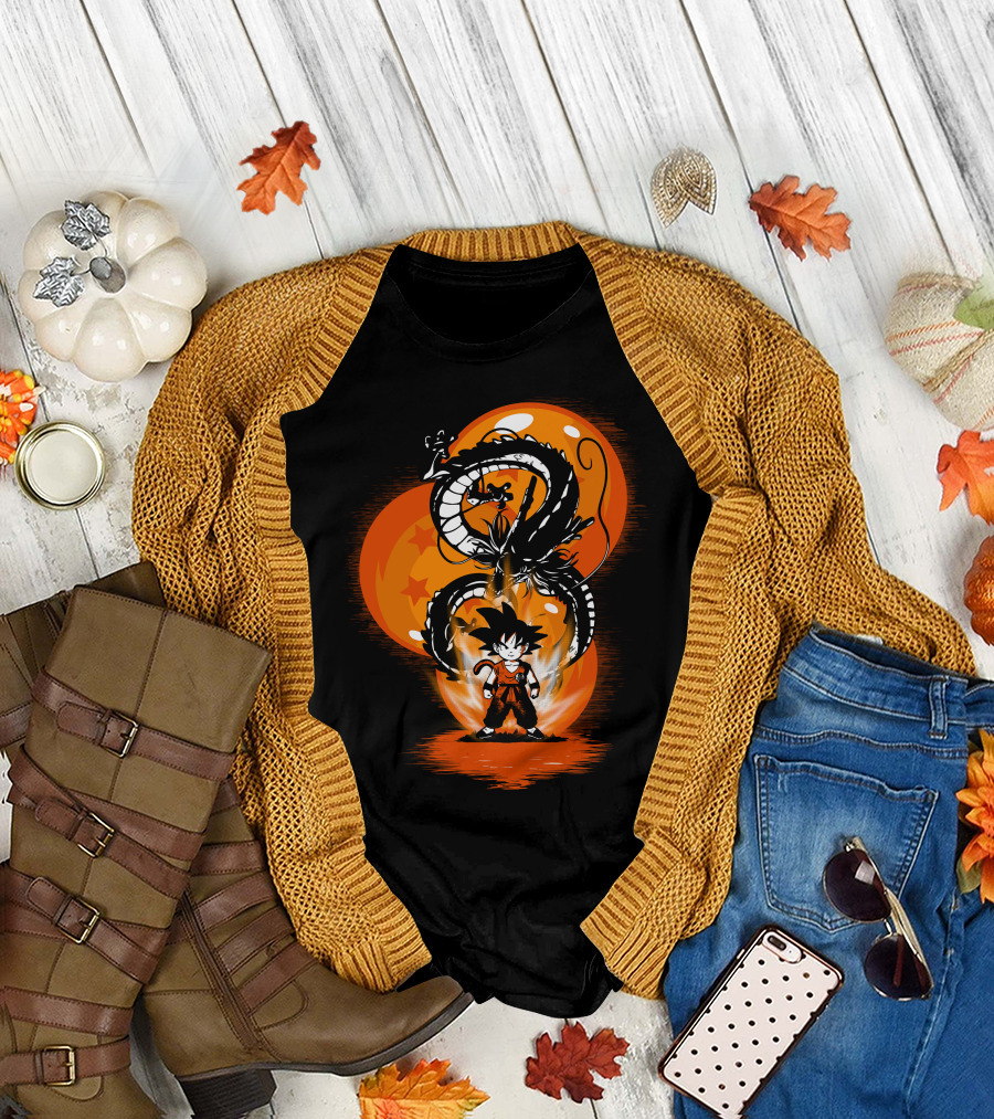 Boy With The Dragon Ball and Dragon Warrior T-Shirt