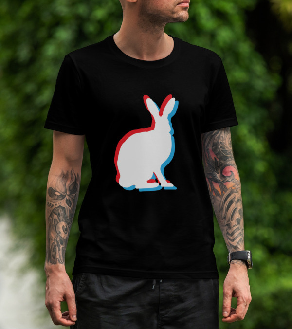 Easter Bunny 3D Movie Effect Color T-Shirt