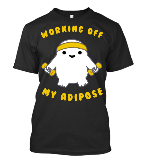 Working Off My Adipose Cute Exercise Alien With Dumbbells T-Shirt