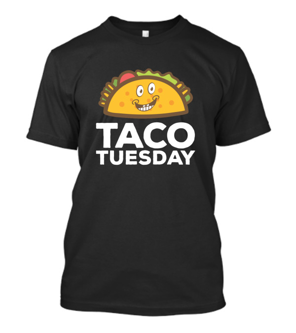 Smiling Taco Tuesday Fun With Cheeky Taco T-Shirt