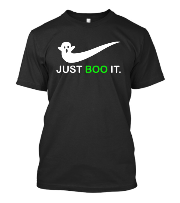 JUST BOO IT Ghost Swoosh Halloween Pun T-Shirt