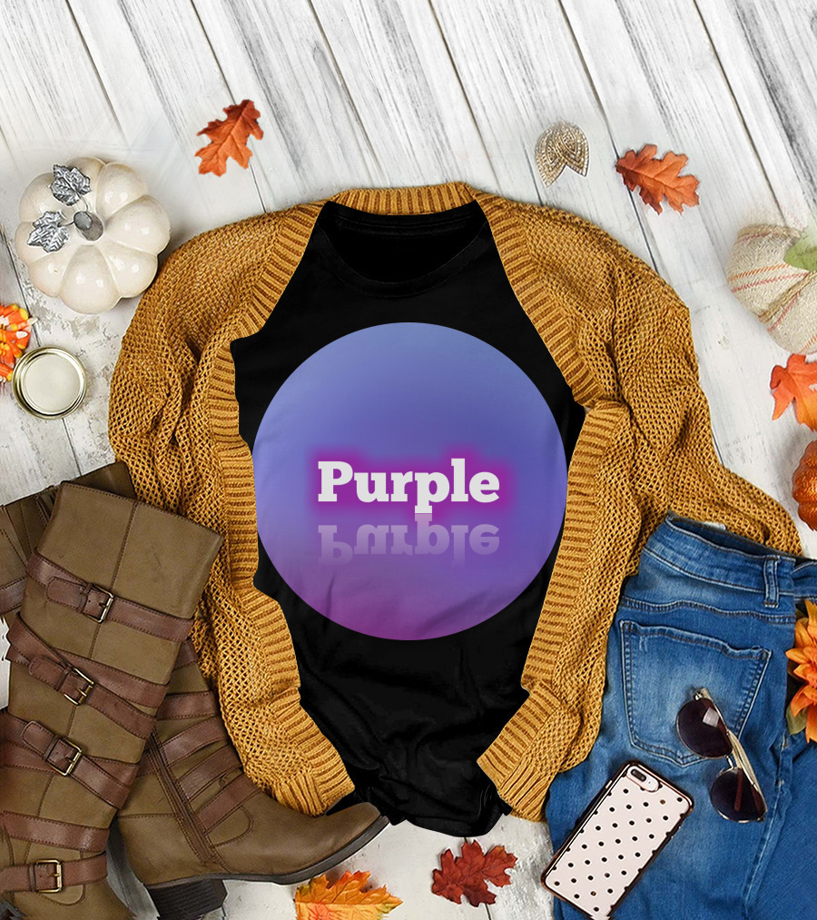 Purple Gradient Reflection T-Shirt