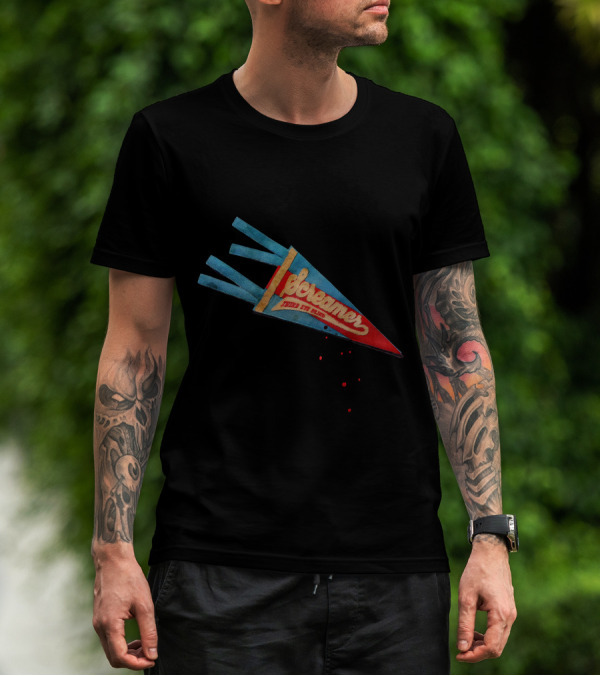Screamer Third Eye Blind Red And Blue Pennant T-Shirt