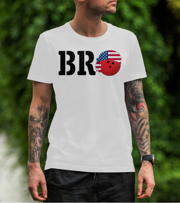 Bowling Bro America Flag Headband T-Shirt