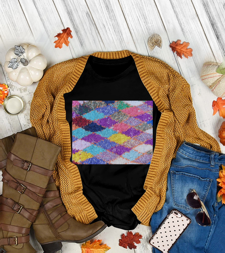 Colors Of Life Vibrant Multicolor Patchwork T-Shirt