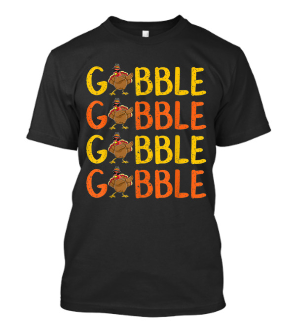 GOBBLE GOBBLE Dabbing Turkey Trio T-Shirt