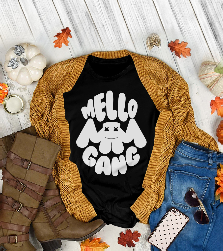 Mello Gang Marshmello Face Logo T-Shirt