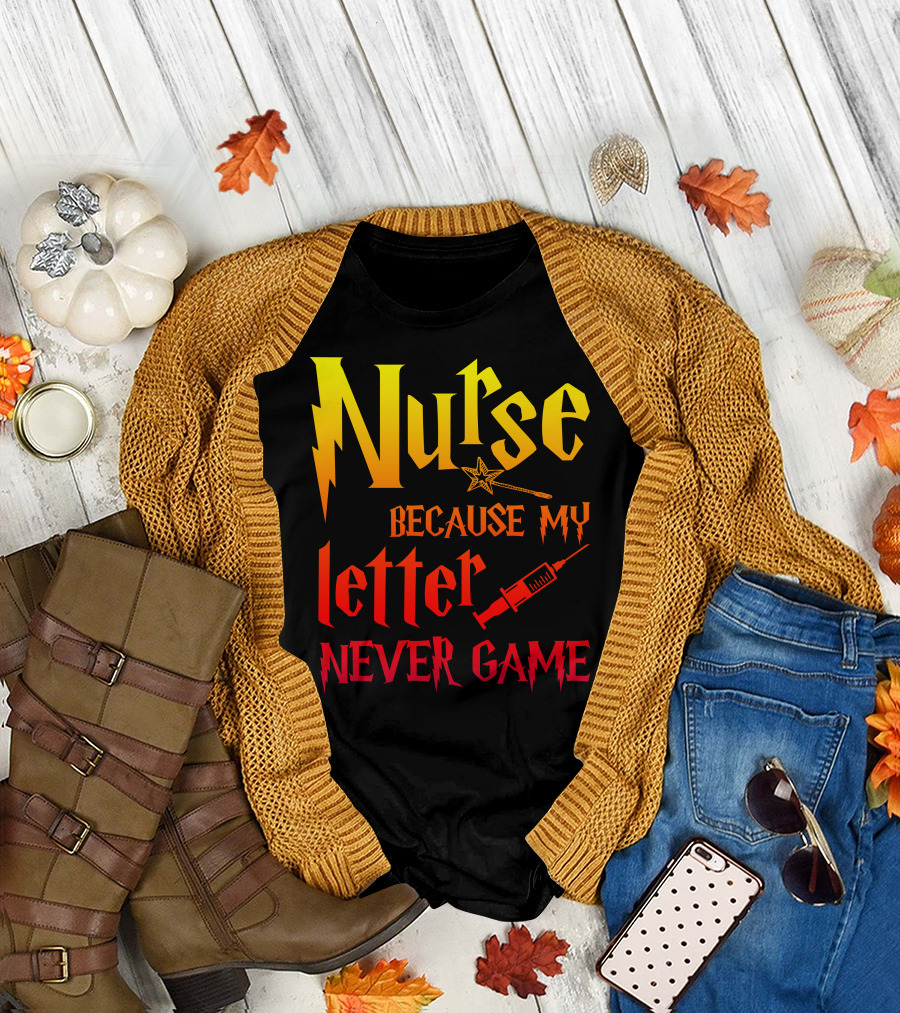 Nurse Because My Letter Never Came Wizard Syringe Star Wand T-Shirt
