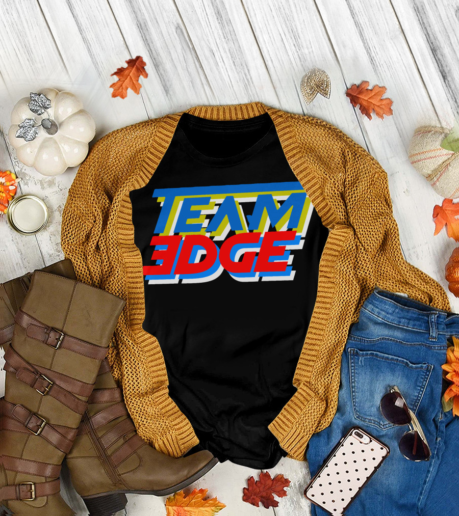 Team Edge Vibrant Layered Text T-Shirt