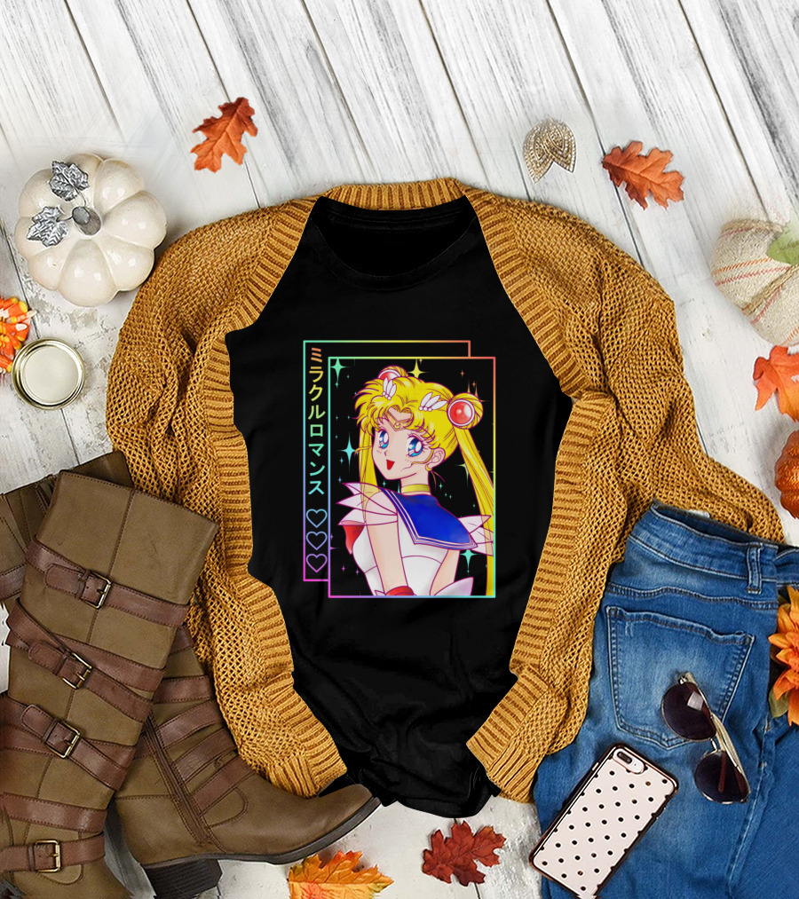 Miracle Romance 90s Magical Girl Sailor Moon Hearts T-Shirt