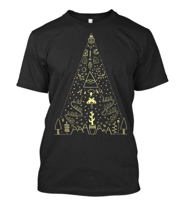 A B C Of Life Mystical Pyramid With Trees And Symbols T-Shirt