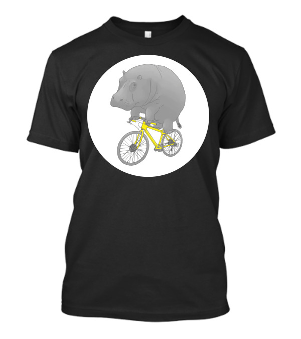 Hippo Riding Bicycle Dont Forget The Helmet T-Shirt