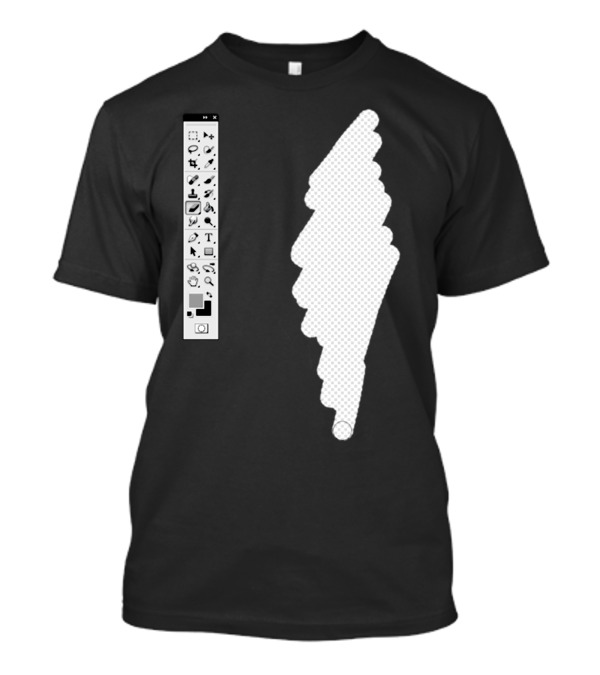 Graphic Designer Photoshop Tool Icon With Erased Zigzag T-Shirt