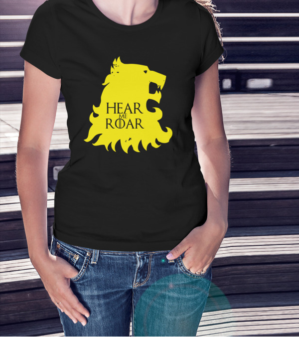Hear Me Roar Game Of Thrones Lion House Lannister Iconic Sigil T-Shirt