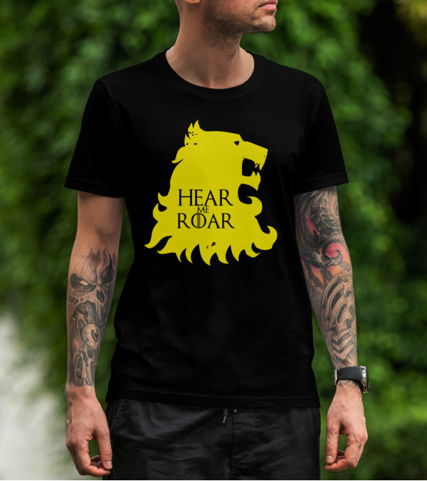 Hear Me Roar Game Of Thrones Lion House Lannister Iconic Sigil T-Shirt