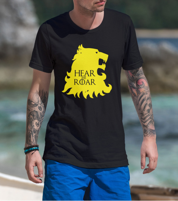 Hear Me Roar Game Of Thrones Lion House Lannister Iconic Sigil T-Shirt