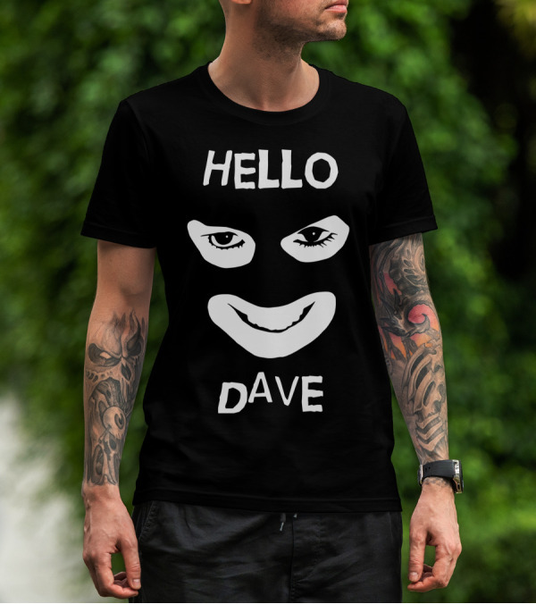 Hello Dave Face Mask T-Shirt
