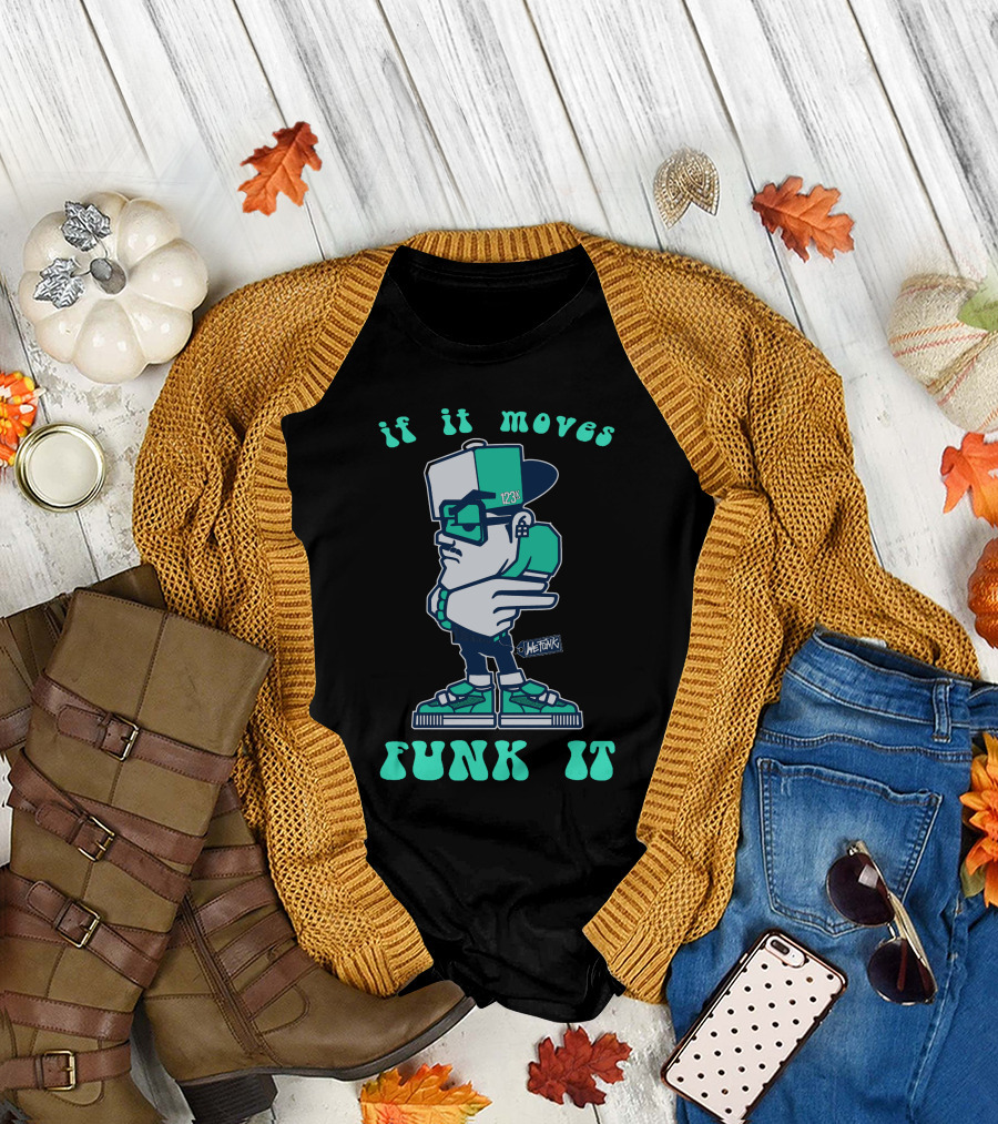 If It Moves Funk It Cartoon Hip-Hop Style 123K T-Shirt