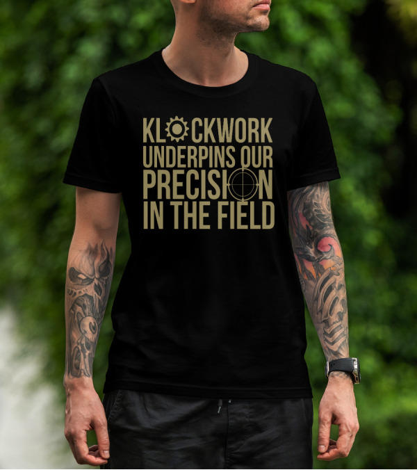 Klockwork Underpins Our Precision In The Field With Gear And Crosshair T-Shirt