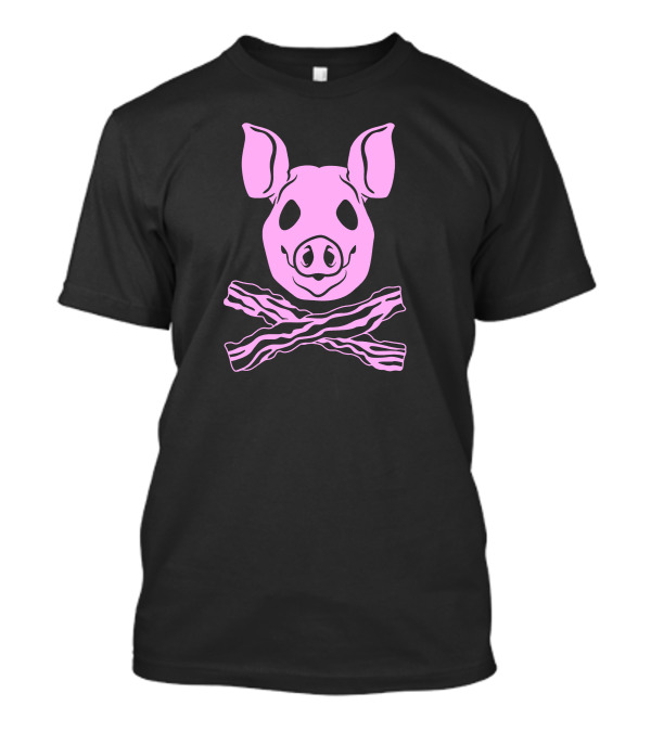 Pig Head With Crossed Bacon Strips T-Shirt