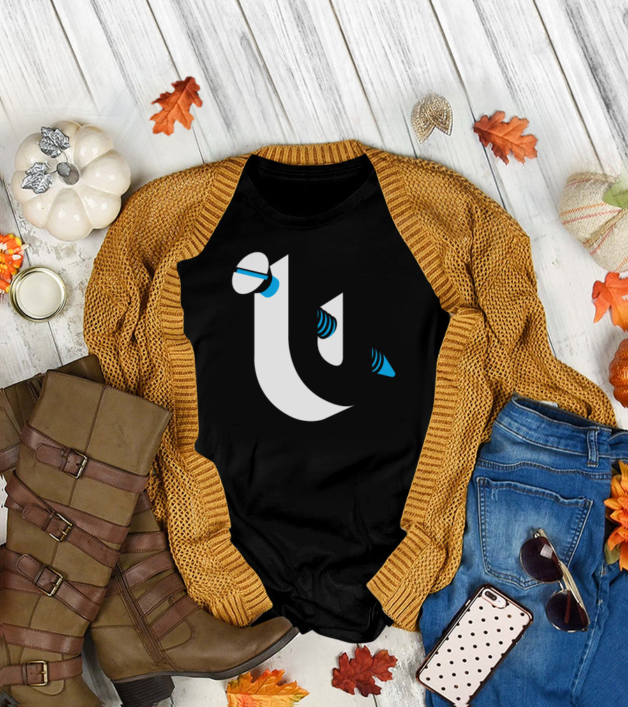 Screw U Letter with White and Blue Screws T-Shirt