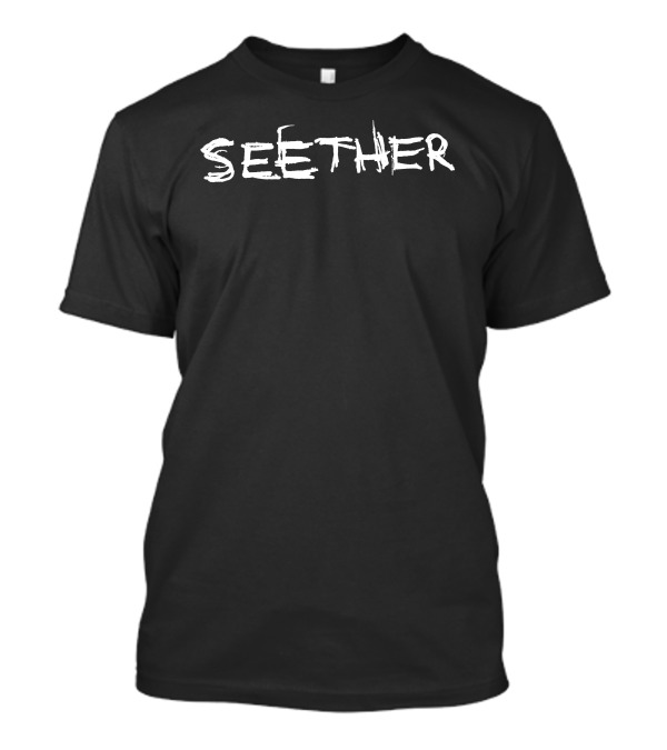 Seether Band Logo Vintage Style Black T-Shirt