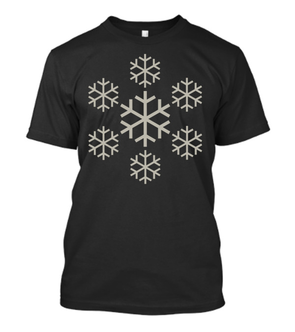 Snowflake Pattern Geometric Winter Motif T-Shirt