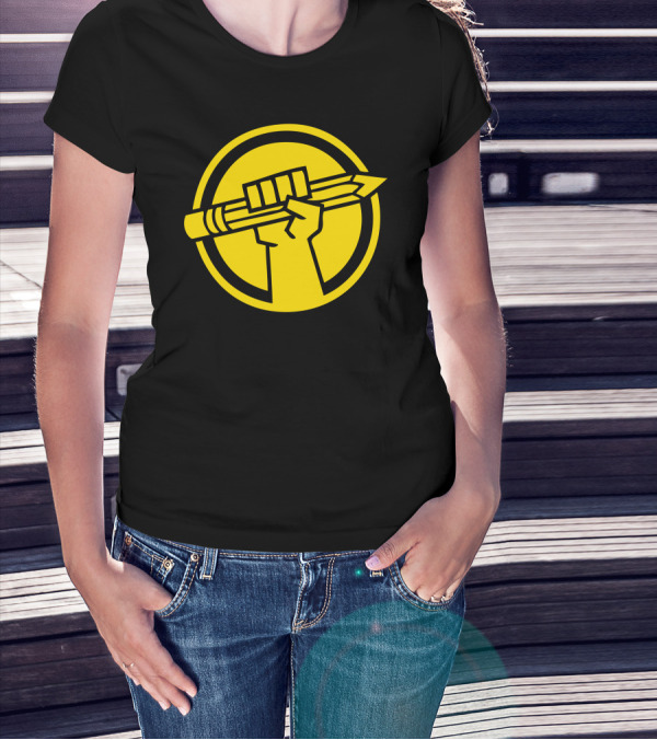 The Revolution Will Not Be Digitized Fist Holding Pencil T-Shirt