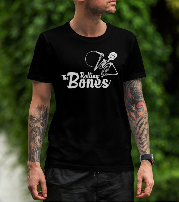 The Rolling Bones Skeleton With Microphone T-Shirt