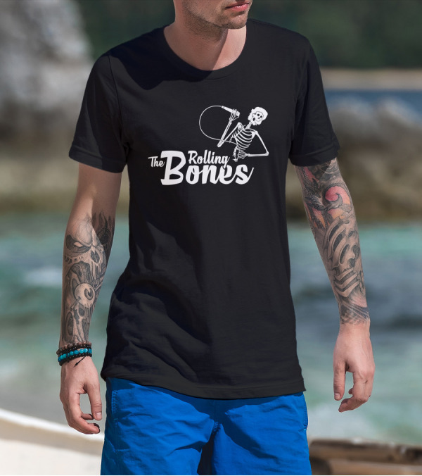 The Rolling Bones Skeleton With Microphone T-Shirt