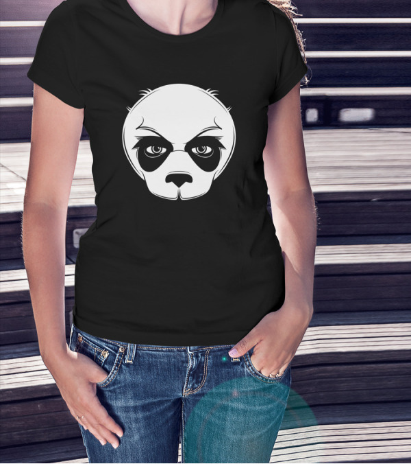 Vampire Panda Face With Fangs T-Shirt