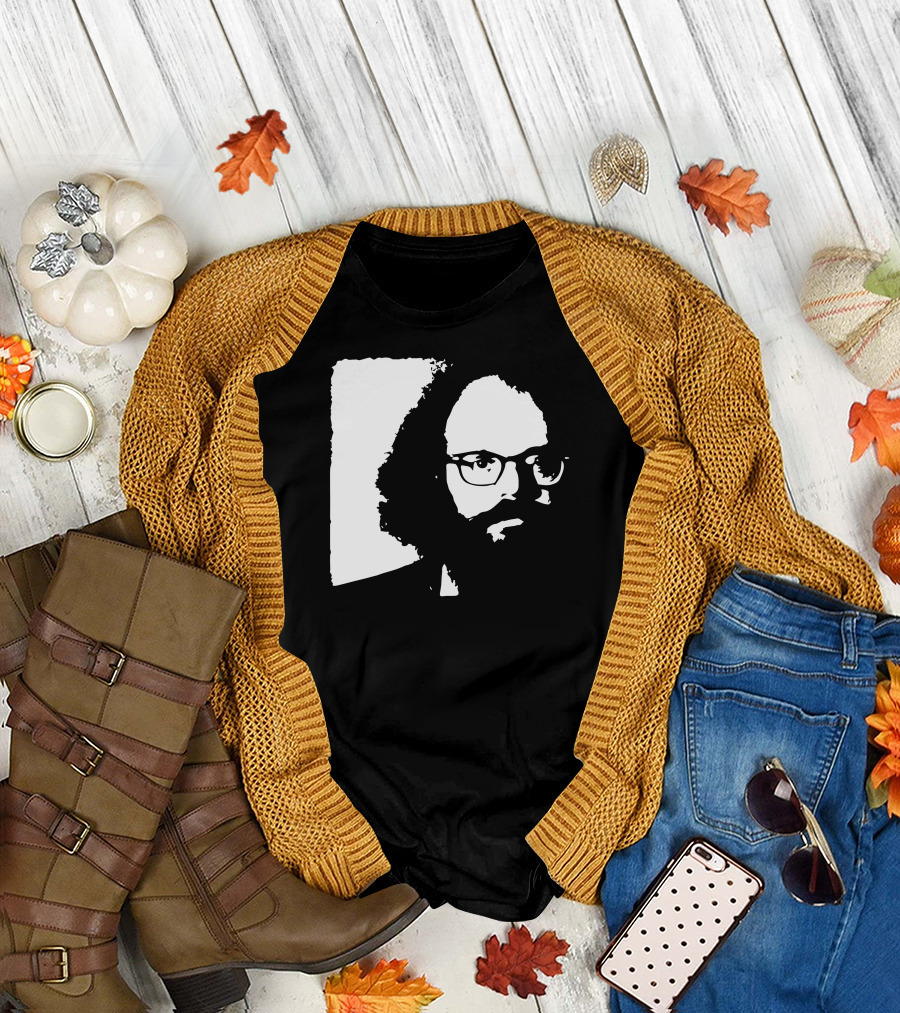 Allen Ginsberg Beat Generation Poet Black and White Iconic T-Shirt