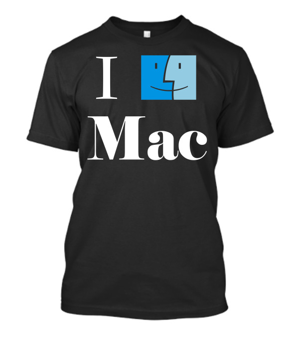 I Love Mac Apple Macintosh Computer Face T-Shirt