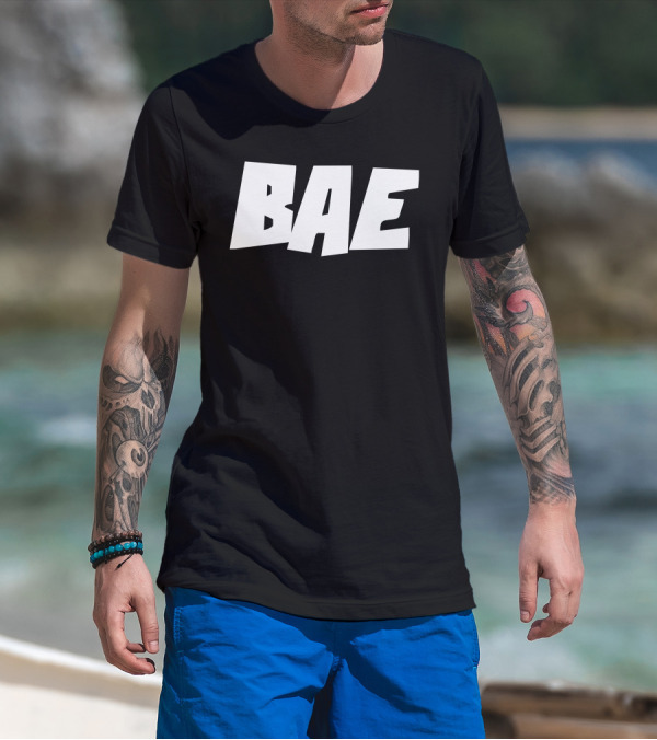 BAE Bold White Lettering T-Shirt