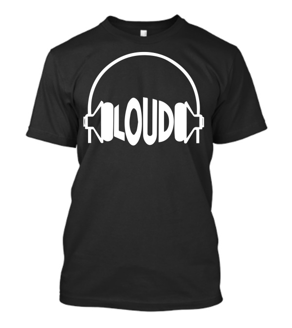 LOUD Headphone Music Bargain Records T-Shirt