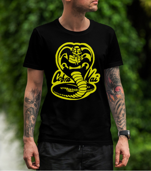 Cobra Kai Karate Yellow Cobra Emblem T-Shirt