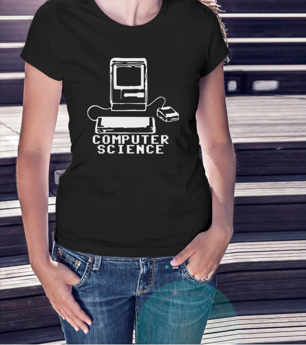 Computer Science Retro PC Mouse Keyboard Nerd Gamer Zocker Shooter T-Shirt