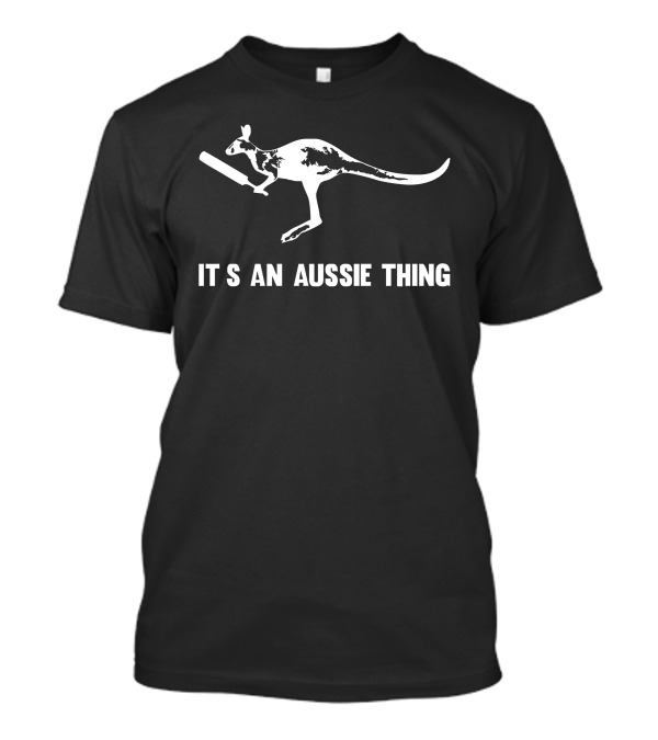 Cricket It’s An Aussie Thing Kangaroo Playing Cricket T-Shirt