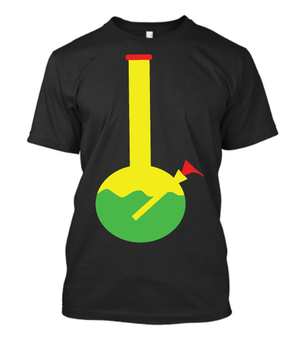 Rasta Bong Water Pipe Slide Insert Stem Filtered Reggae Colors T-Shirt