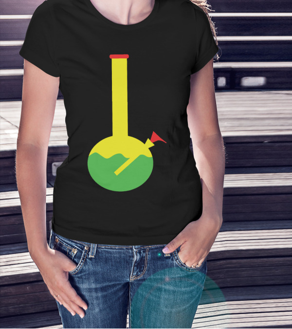 Rasta Bong Water Pipe Slide Insert Stem Filtered Reggae Colors T-Shirt
