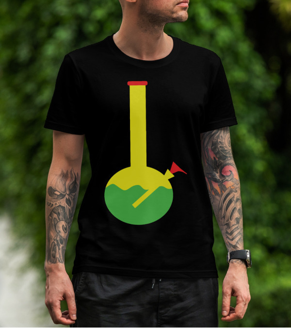 Rasta Bong Water Pipe Slide Insert Stem Filtered Reggae Colors T-Shirt