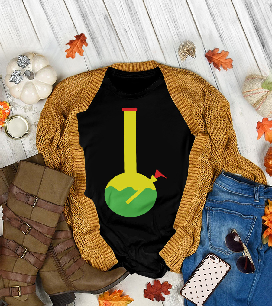 Rasta Bong Water Pipe Slide Insert Stem Filtered Reggae Colors T-Shirt