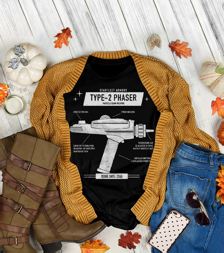 Starfleet Armory Type-2 Phaser Particle Beam Weapon Issue Date 2265 T-Shirt