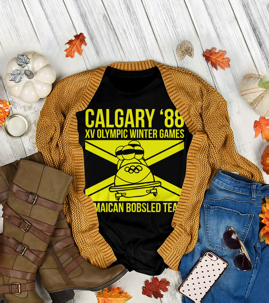 CALGARY '88 XV Olympic Winter Games Jamaican Bobsled Team T-Shirt
