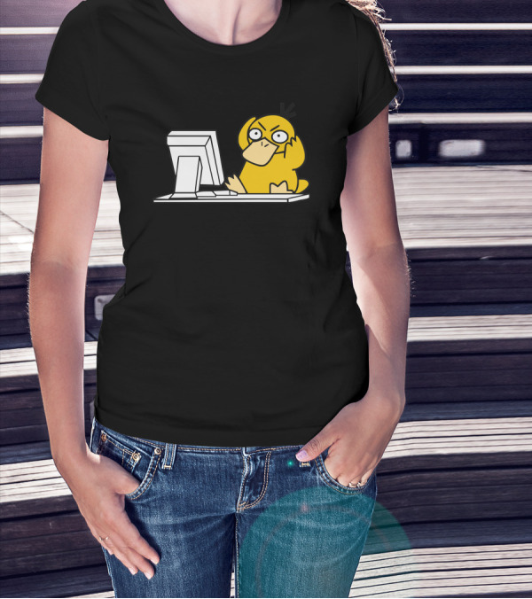 Psyduck At Computer Desk T-Shirt