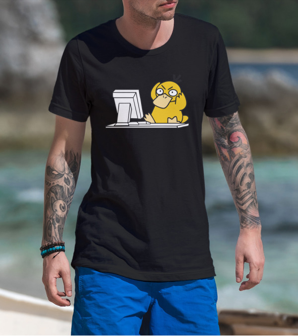 Psyduck At Computer Desk T-Shirt